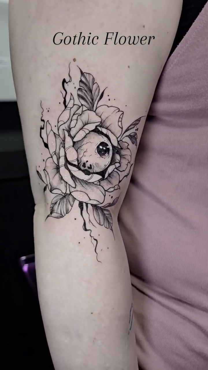 Tattoo by @dark_altar_tattoo — black_and_grey, illustrative