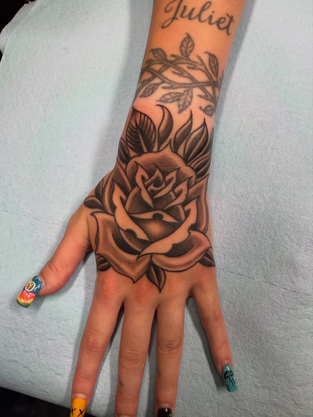 Tattoo by @cheeto_g_art_ — black_and_grey, realism
