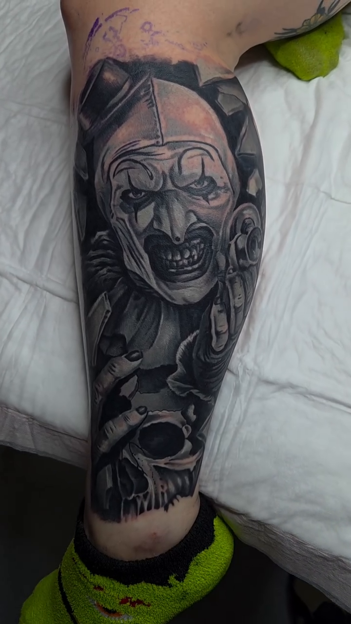 Tattoo by @ryanmartin_tattoos — dark_realism, black_and_grey