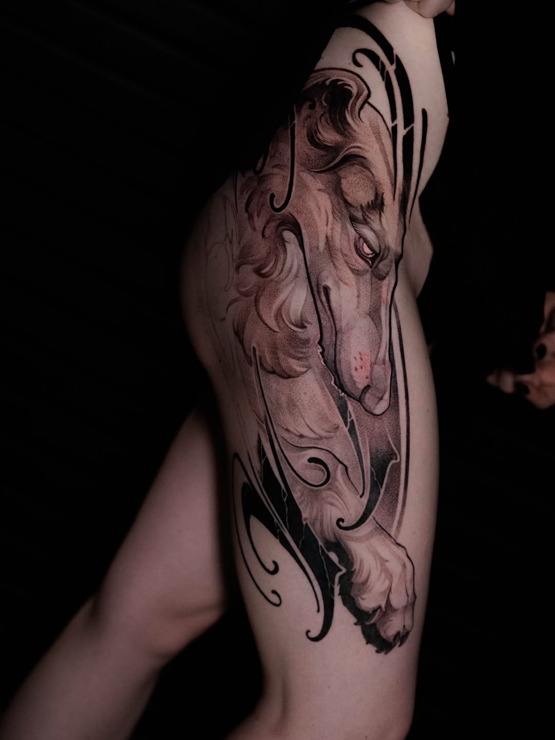 Tattoo by @slaidartwork — black_and_grey, realism