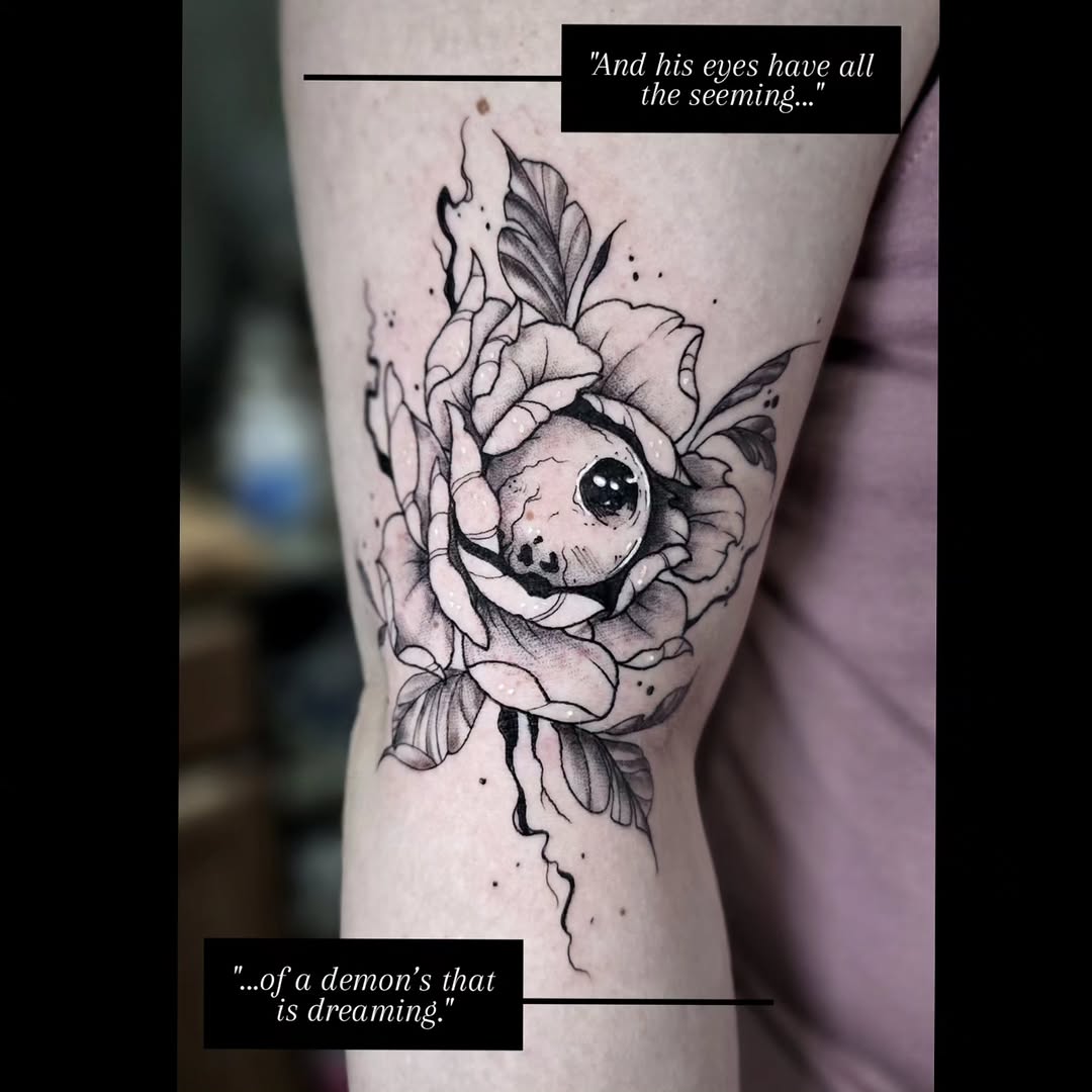 Tattoo by @dark_altar_tattoo — black_and_grey, illustrative