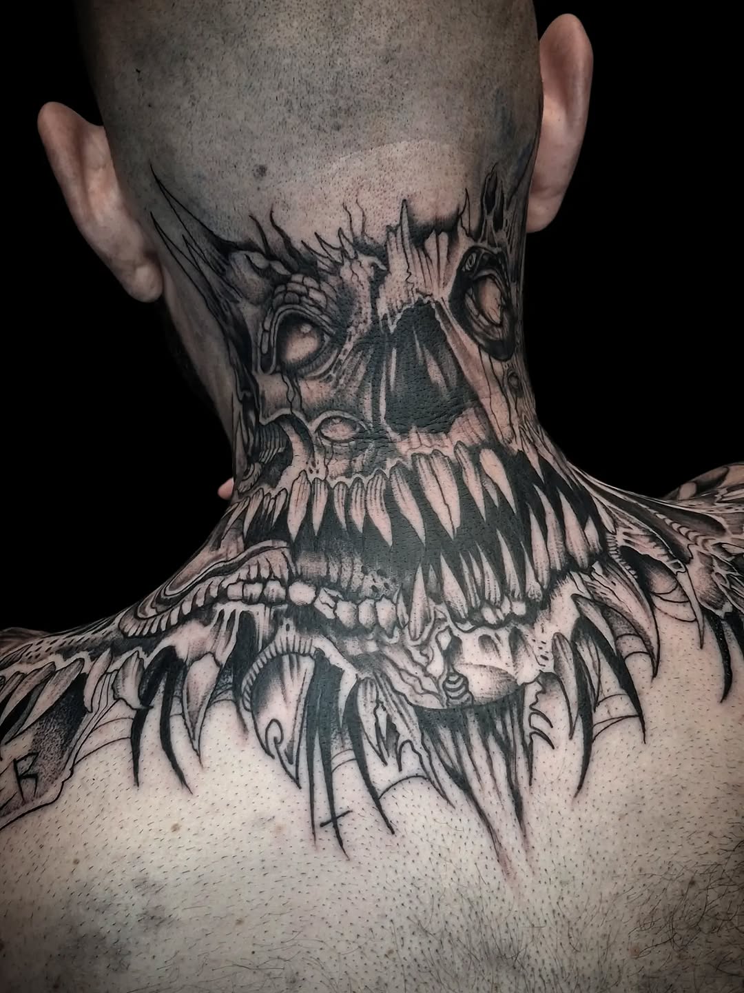 Tattoo by @powetattoos — dark_realism, blackwork
