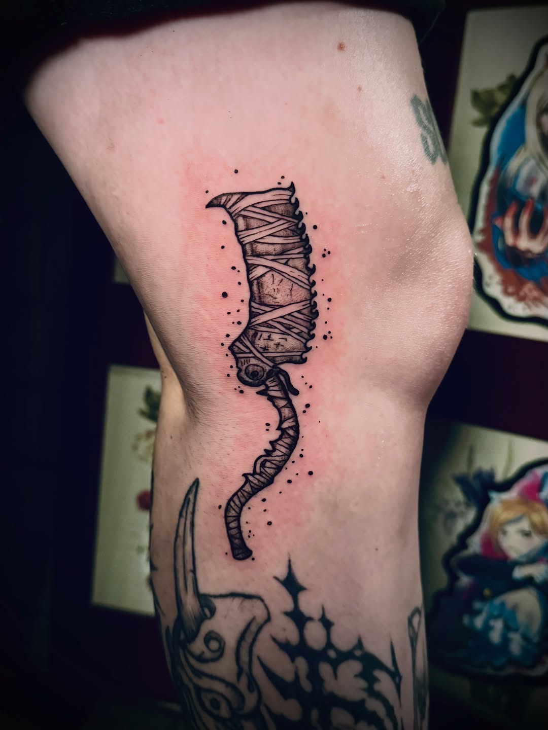 Tattoo by @ripgloss.tattoo — black_and_grey, illustrative