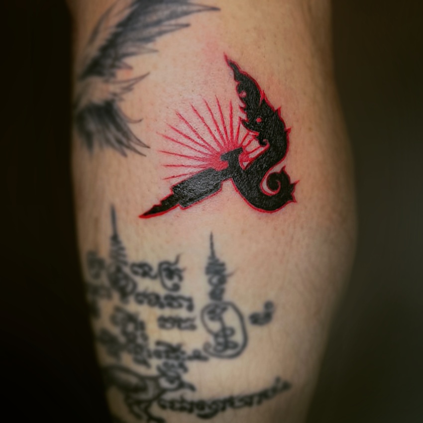 Tattoo by @inkzilla_tattoos โ blackwork, japanese_irezumi