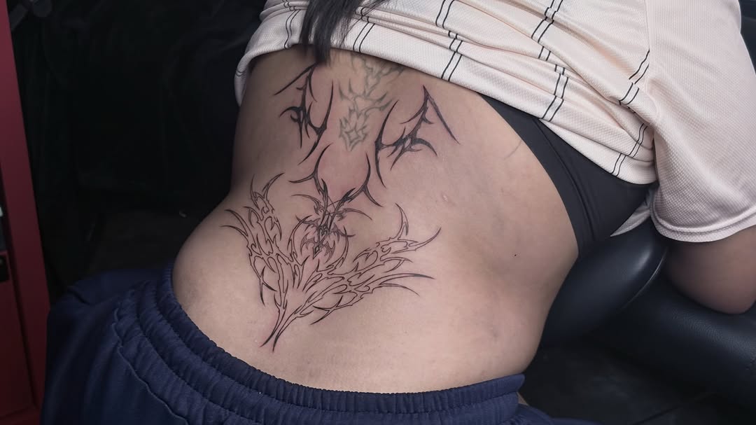 Tattoo by @deathtxpia โ blackwork, geometric