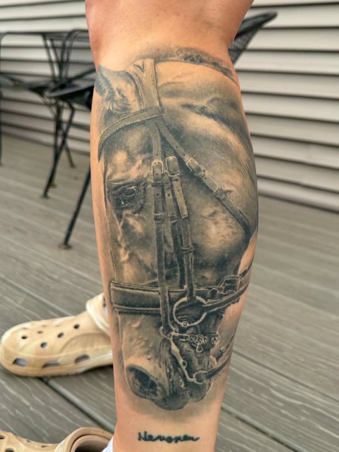 Tattoo by @ladyb.inknart — realism, black_and_grey
