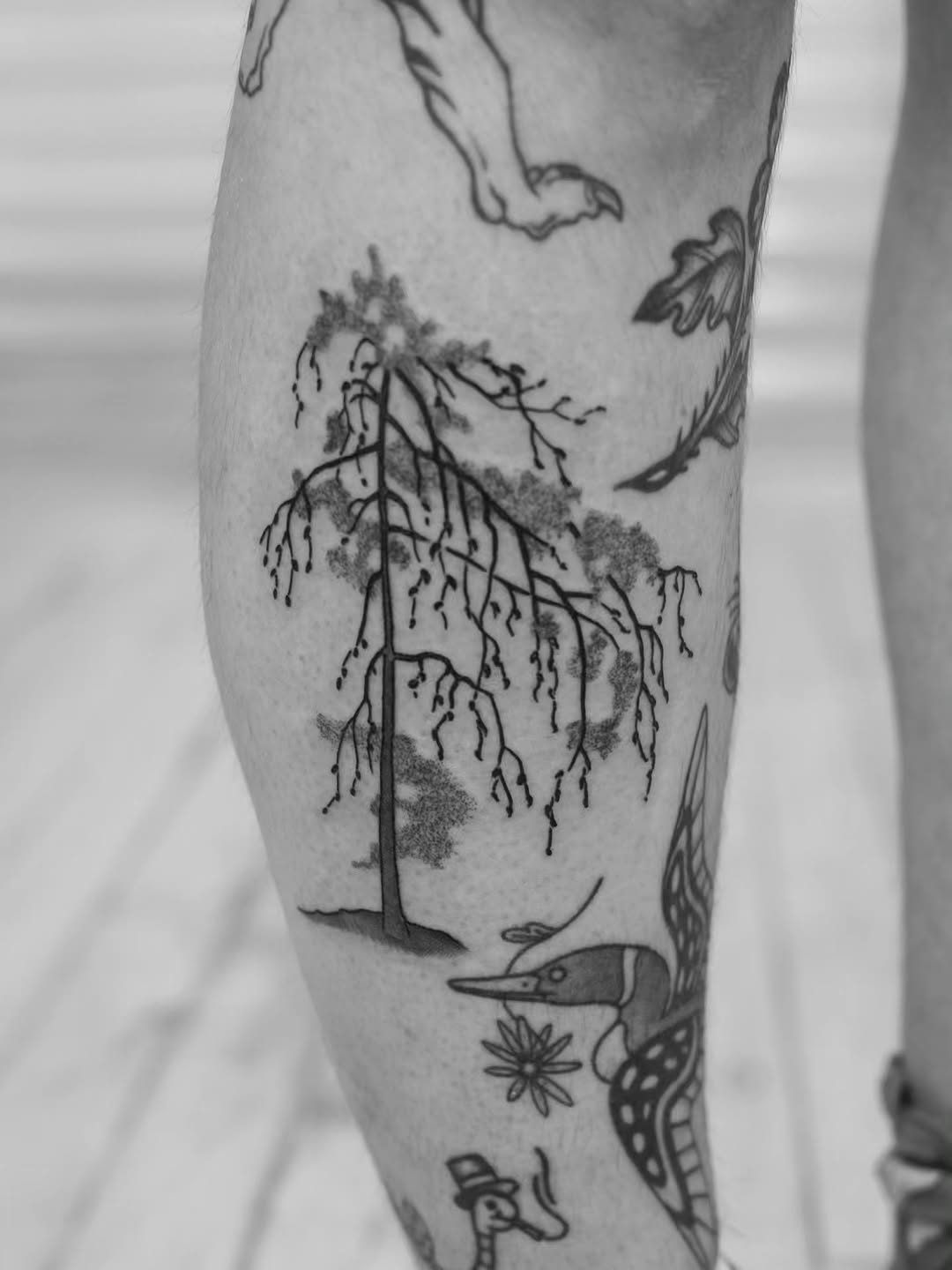 Tattoo by @bramadey — black_and_grey, illustrative