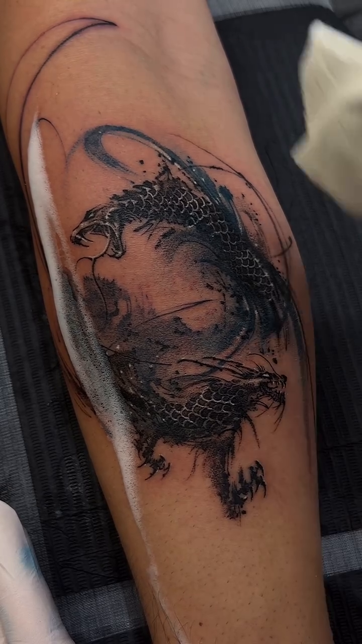 Tattoo by @ati.ful — japanese_irezumi, black_and_grey