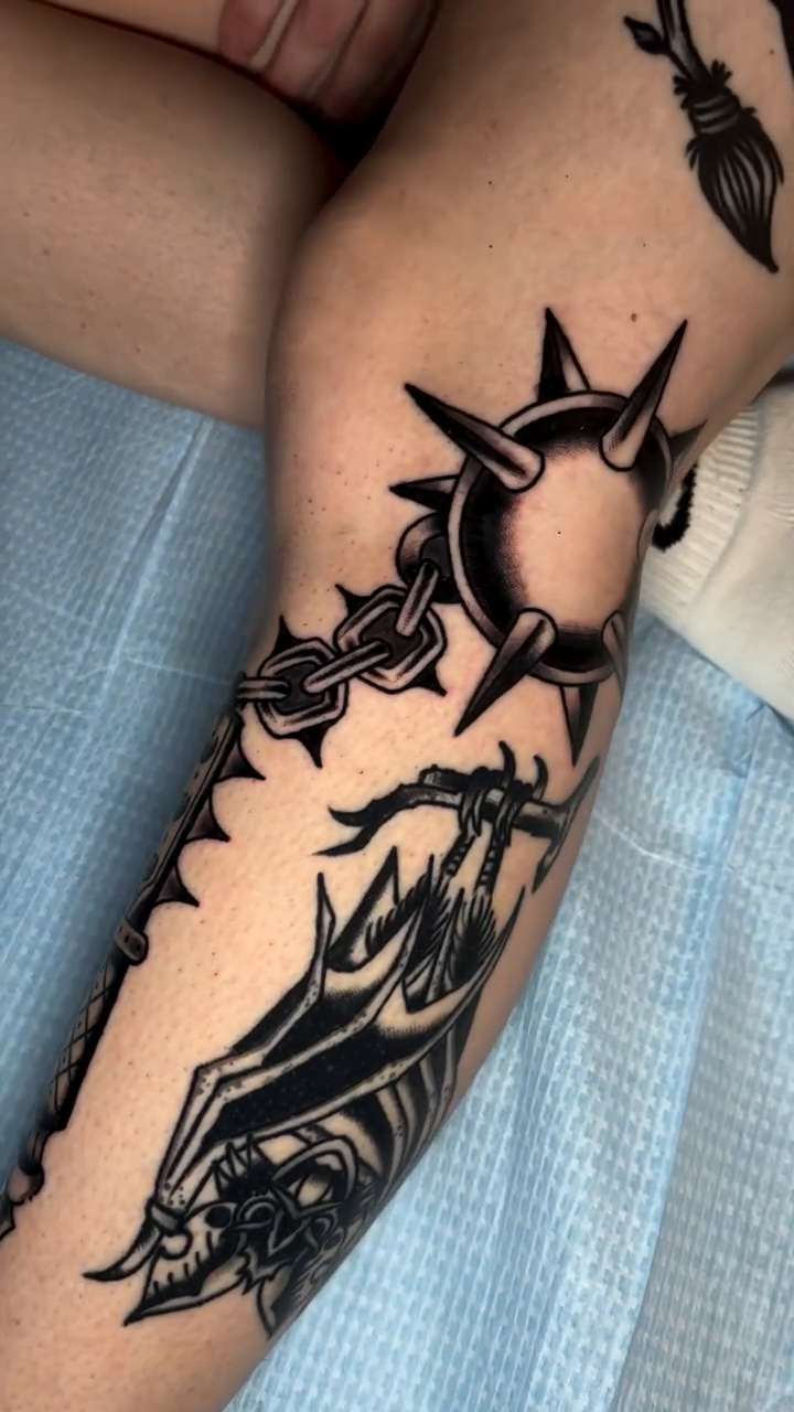 Tattoo by @rest_press — blackwork, neo_traditional