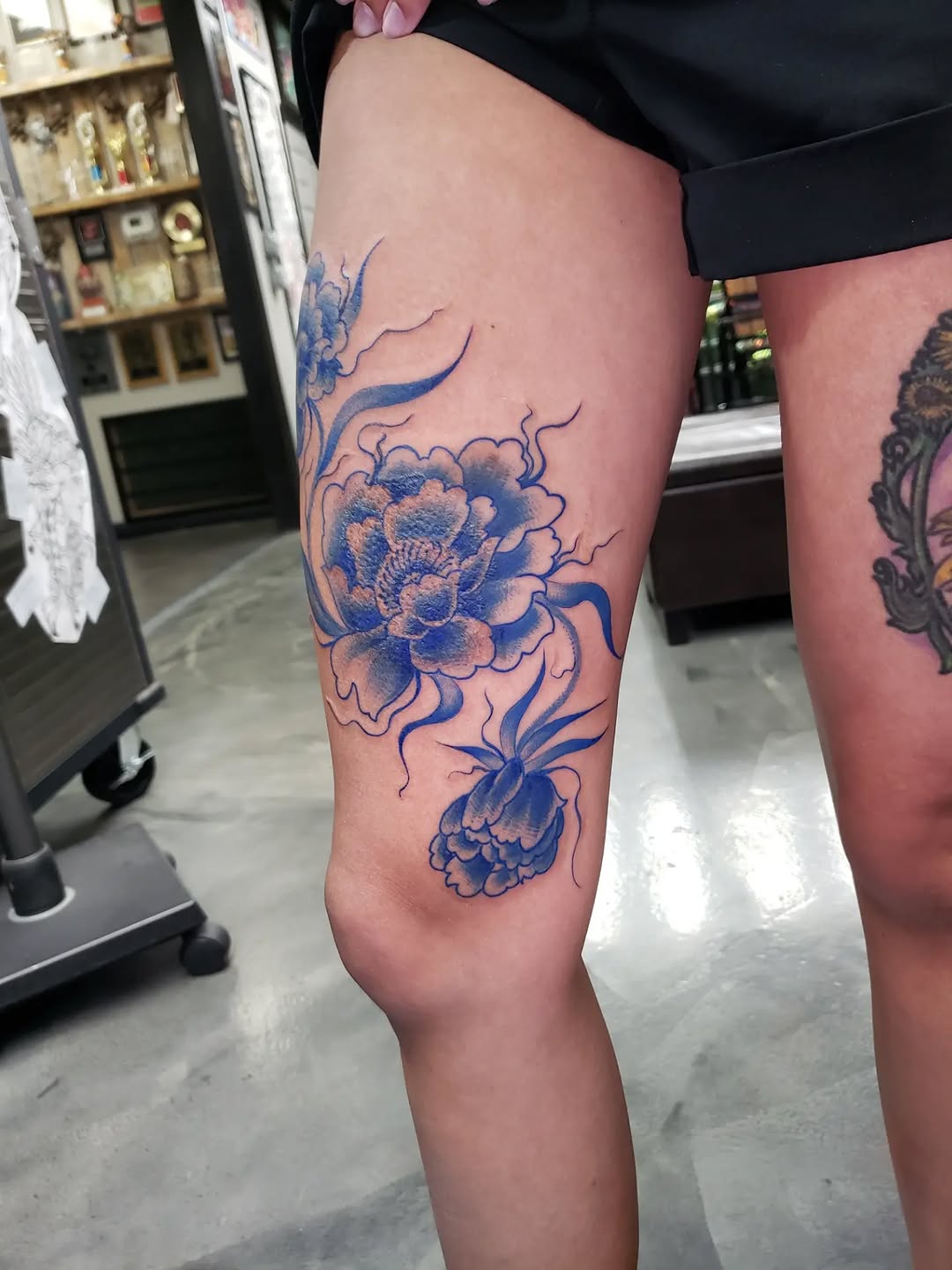 Tattoo by @tnchriswhitney — japanese_irezumi, black_and_grey
