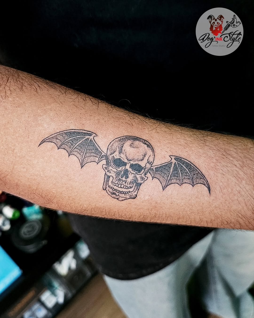 Tattoo by @dog_ink_style โ black_and_grey, realism