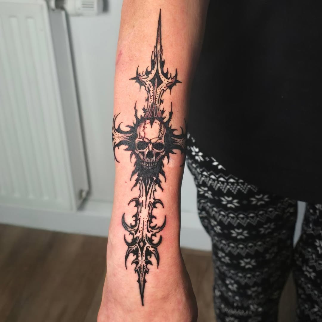 Tattoo by @sabrinamueller.tattoo — black_and_grey, dark_realism