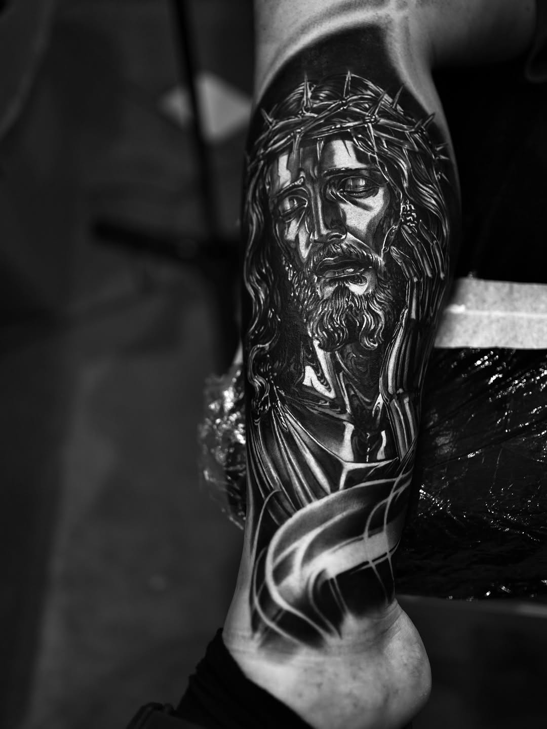 Tattoo by @josemanoel_sopelaartetattoo โ realism, black_and_grey