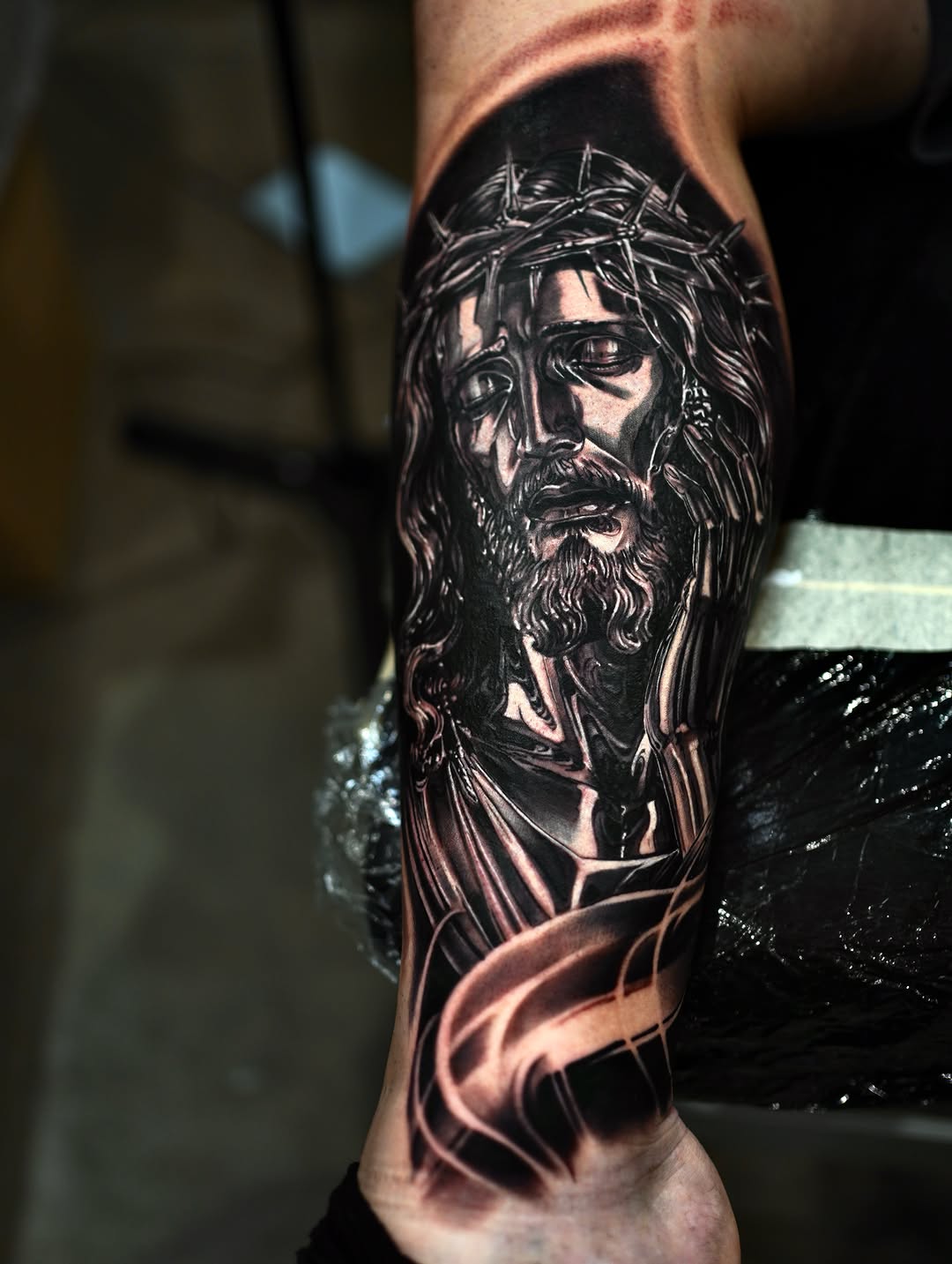 Tattoo by @josemanoel_sopelaartetattoo โ realism, black_and_grey