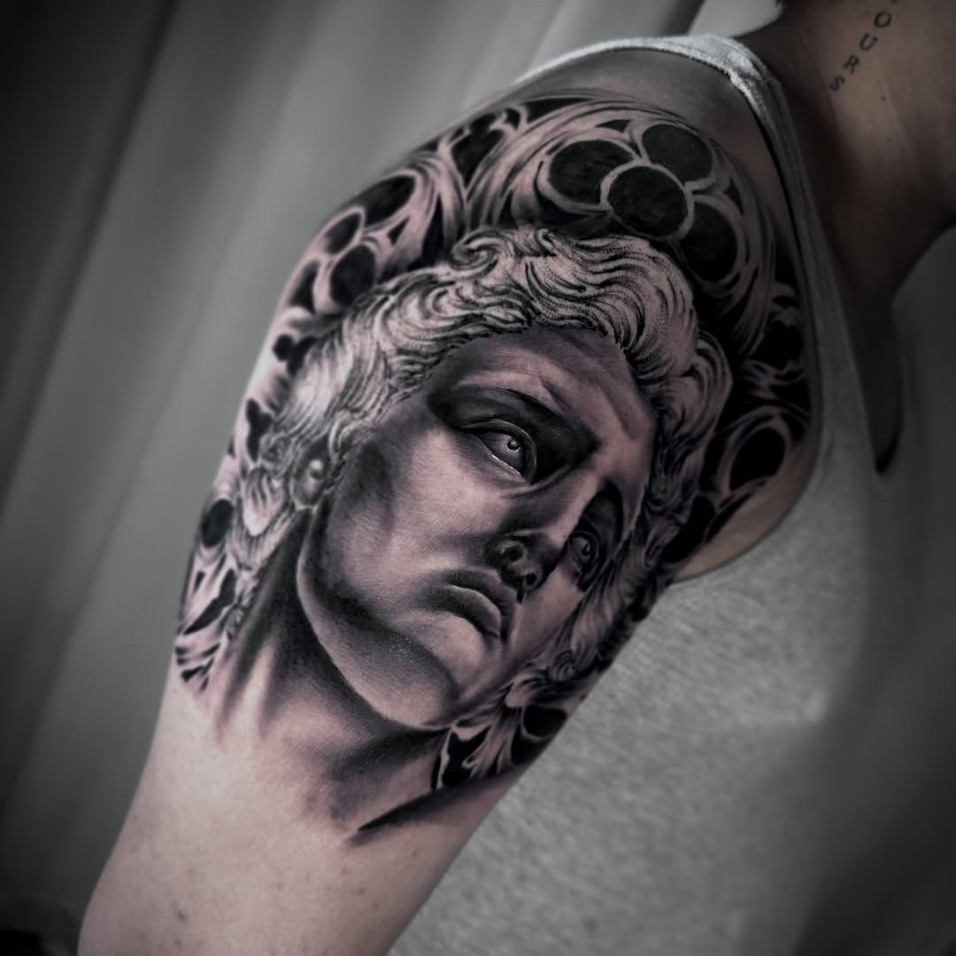 Tattoo by @yowmadfboy — realism, black_and_grey