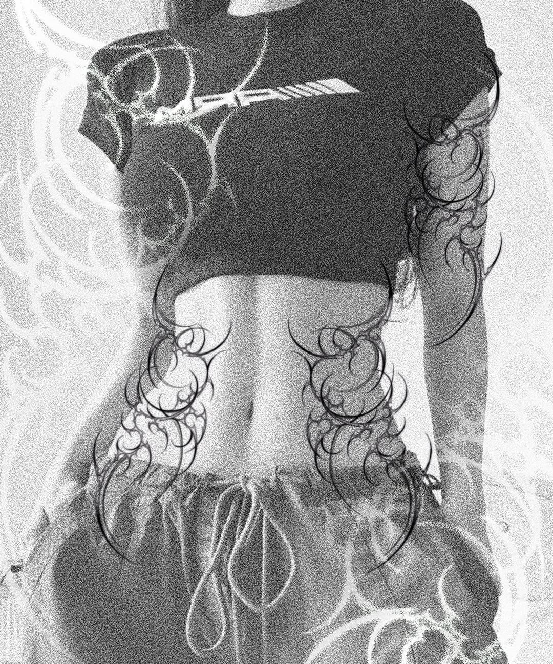 Tattoo by @haeng.art — tribal, blackwork