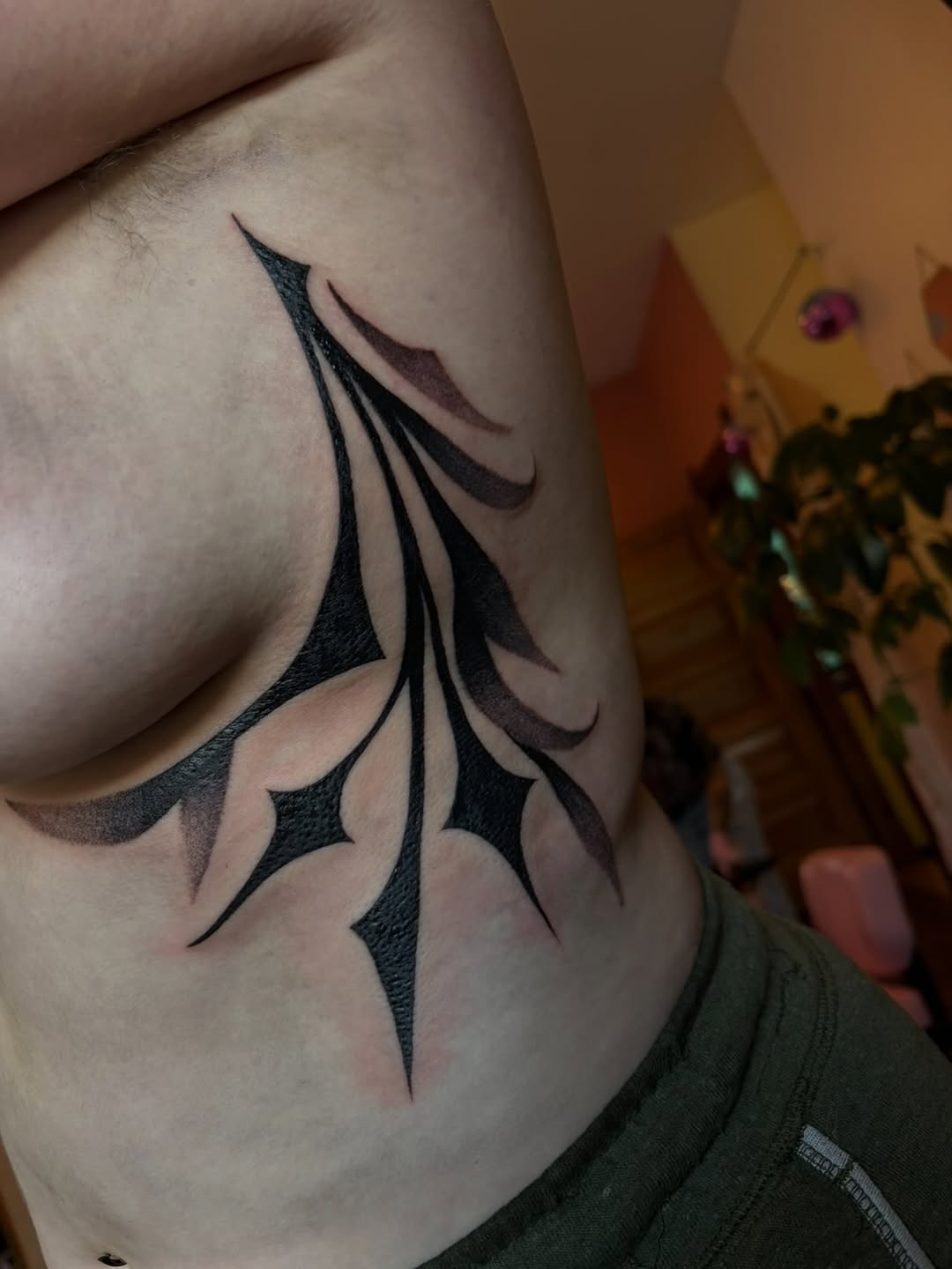 Tattoo by @snewbietattoos — blackwork, ornamental