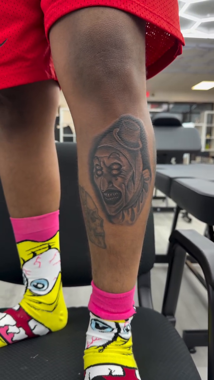 Tattoo by @real_street_tattoos — black_and_grey, realism