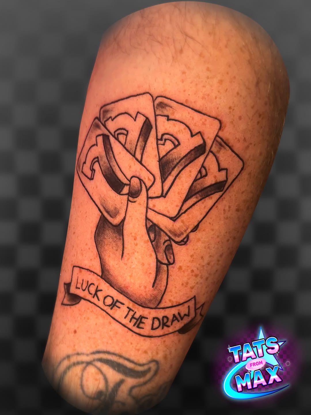 Tattoo by @tatsfrommax โ american_traditional, lettering_script