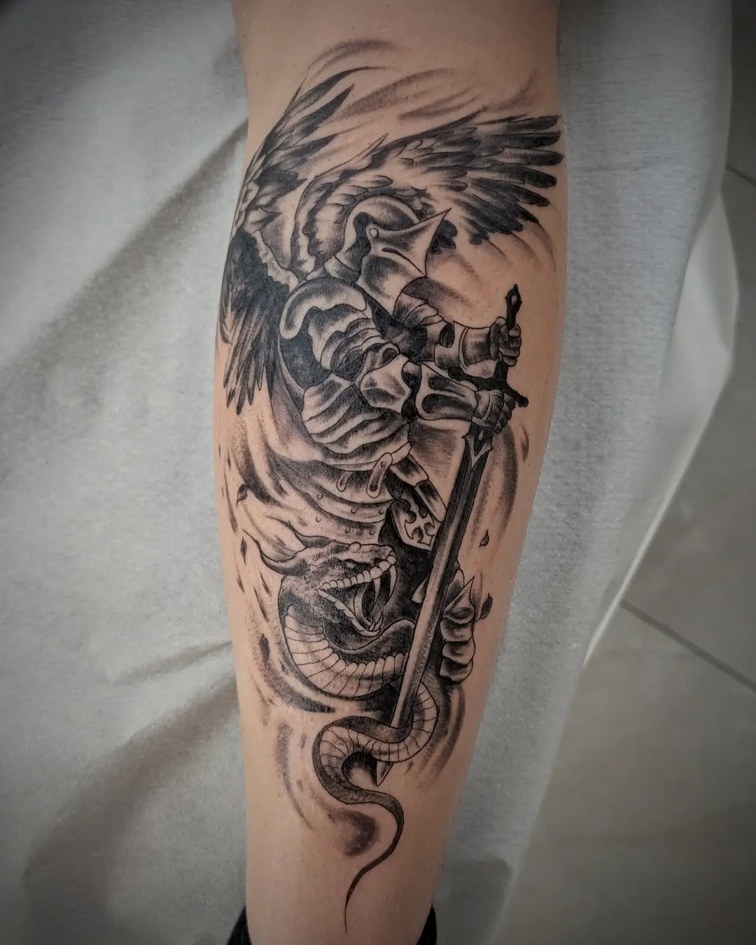Tattoo by @49tats — realism, black_and_grey