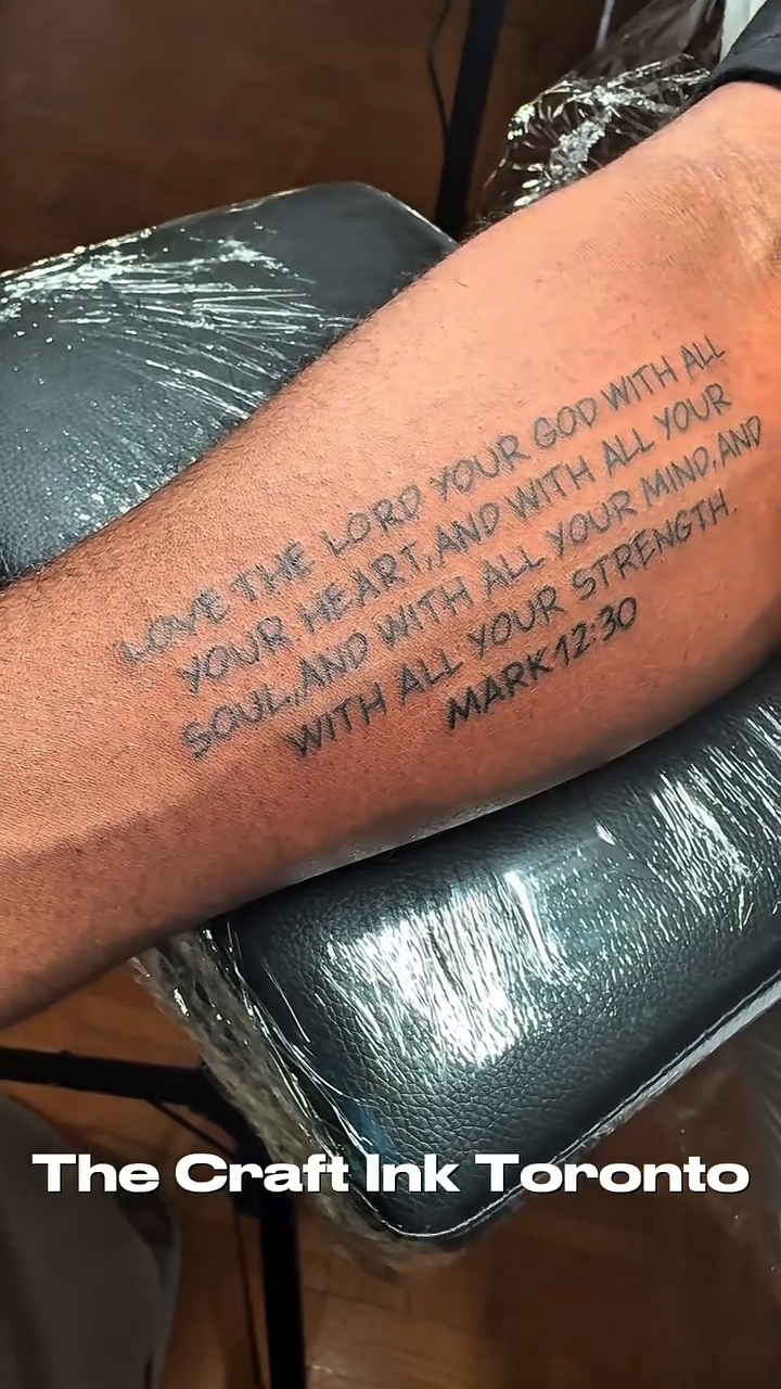 Tattoo by @thecraftinktoronto — lettering_script