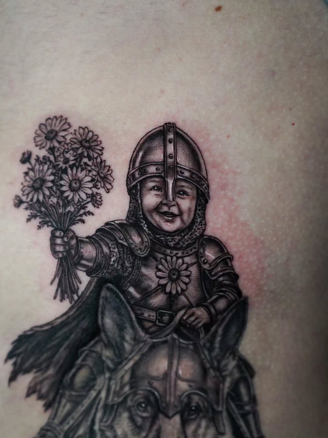 Tattoo by @kevinavila_tattoos — realism, black_and_grey