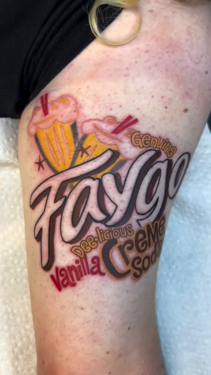 Tattoo by @midwestcrybaby — lettering_script, neo_traditional