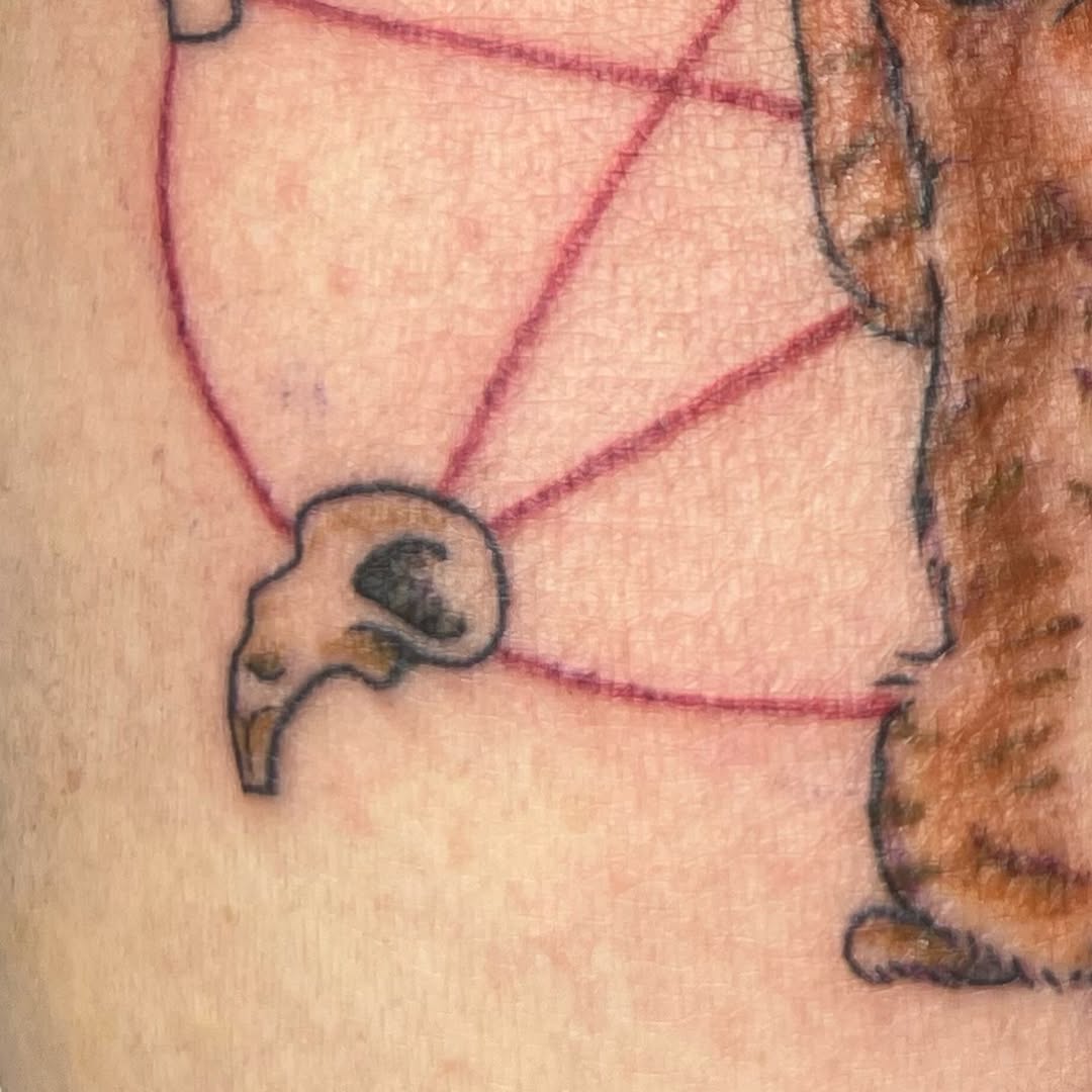 Tattoo by @purrsimmonkitten — black_and_grey, realism