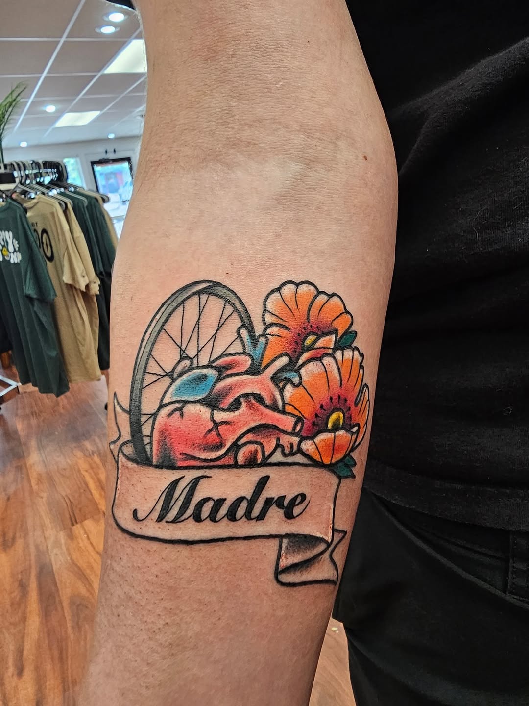 Tattoo by @evandobetattooin — lettering_script, neo_traditional