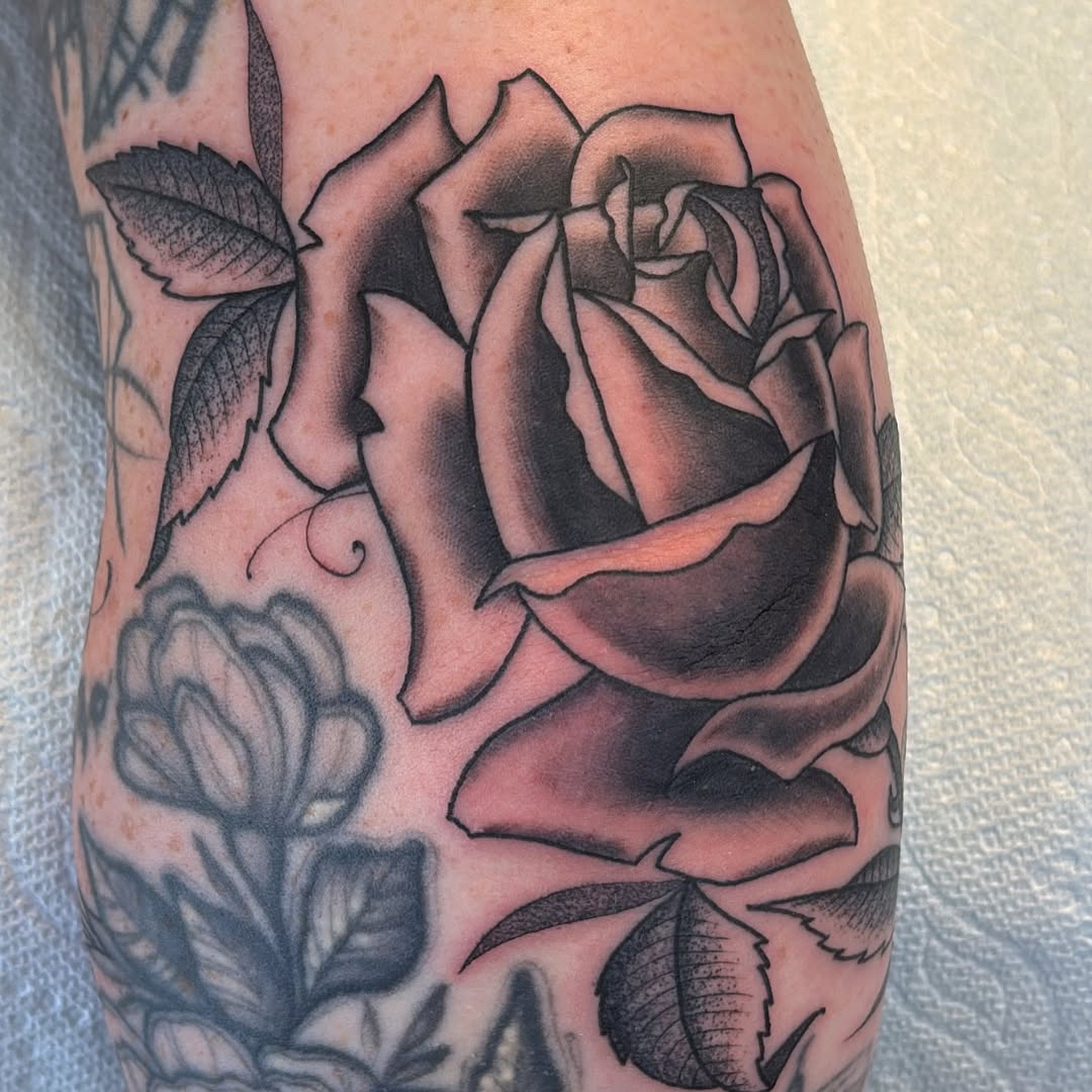 Tattoo by @foreversadaustin — black_and_grey, realism