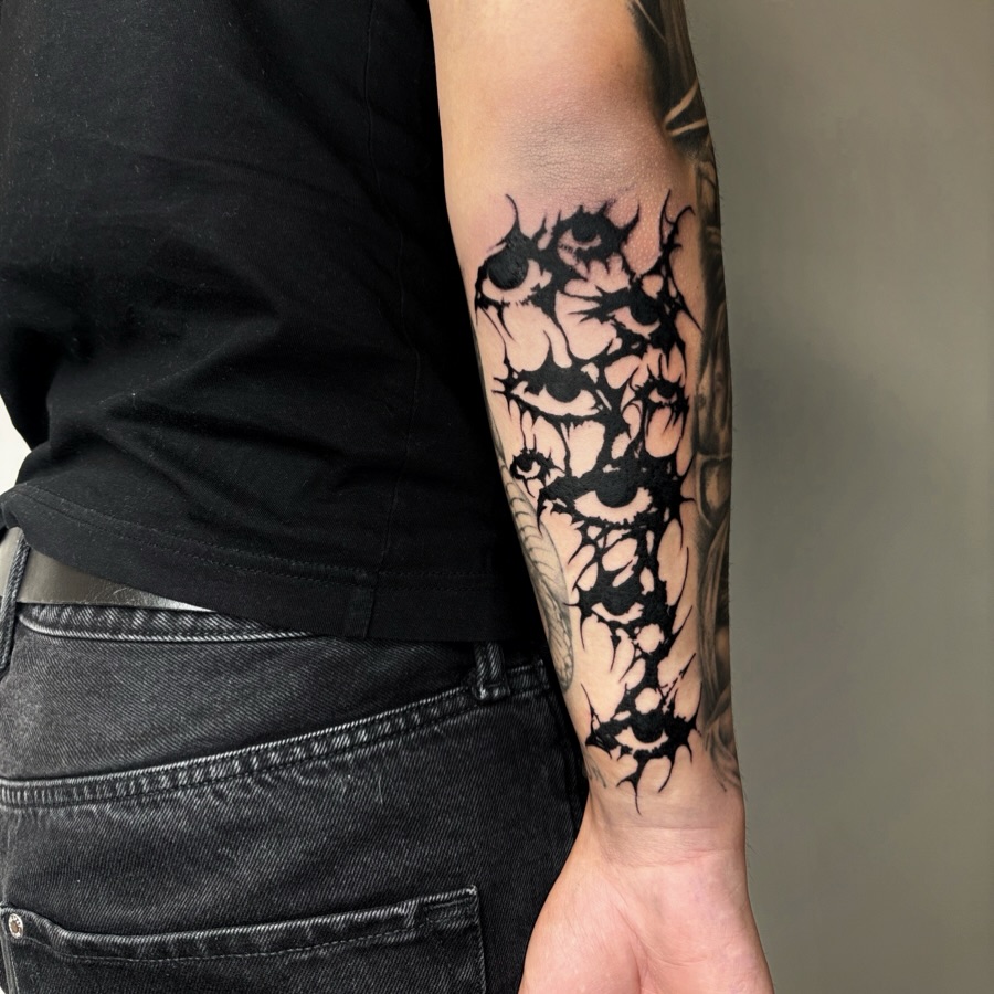 Tattoo by @skam_tattoo — blackwork, dark_realism