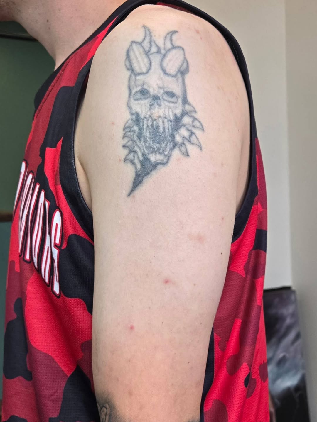 Tattoo by @beardsley_tattoos — black_and_grey, dark_realism