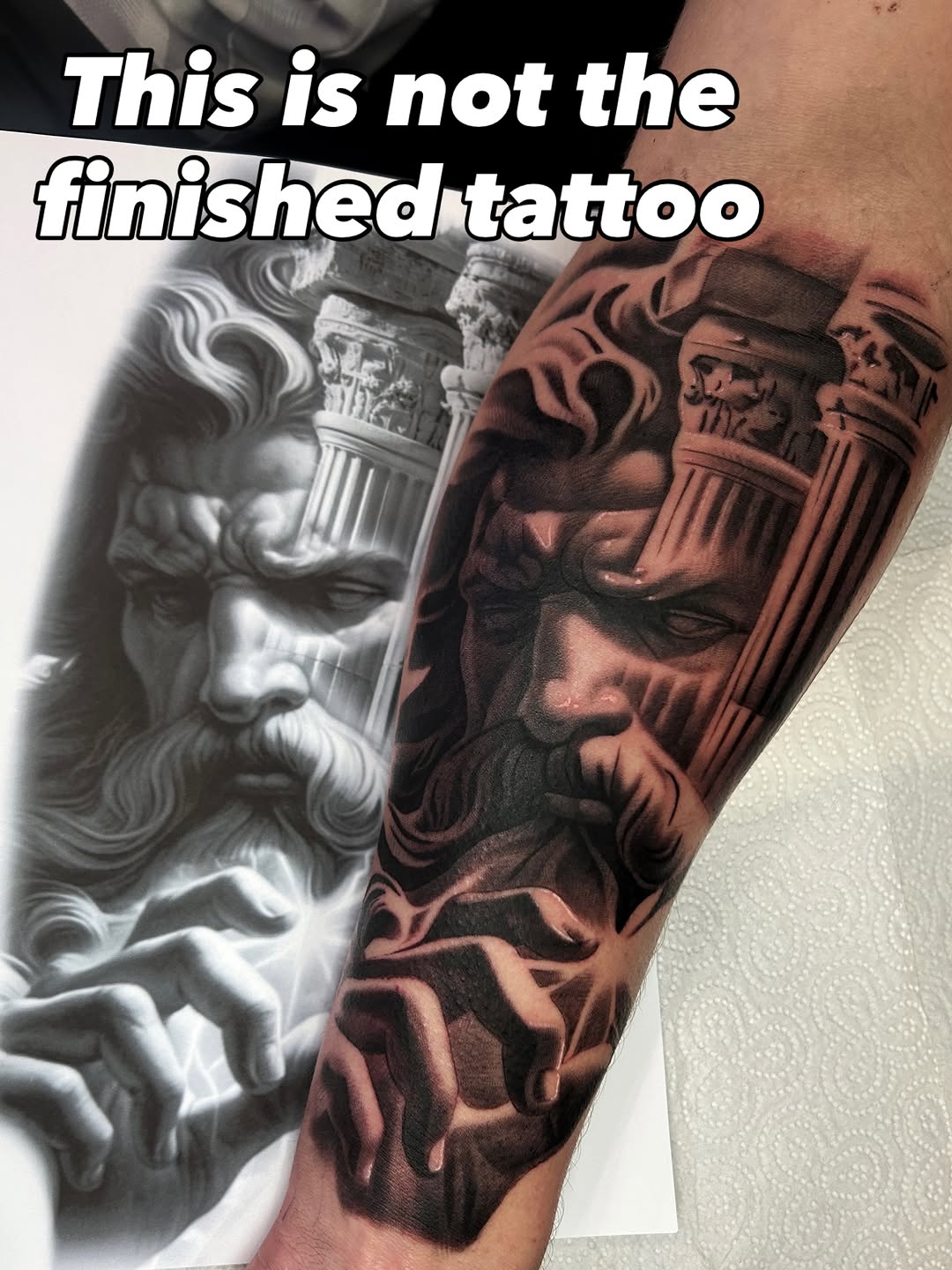 Tattoo by @harveyztattooz — realism, black_and_grey