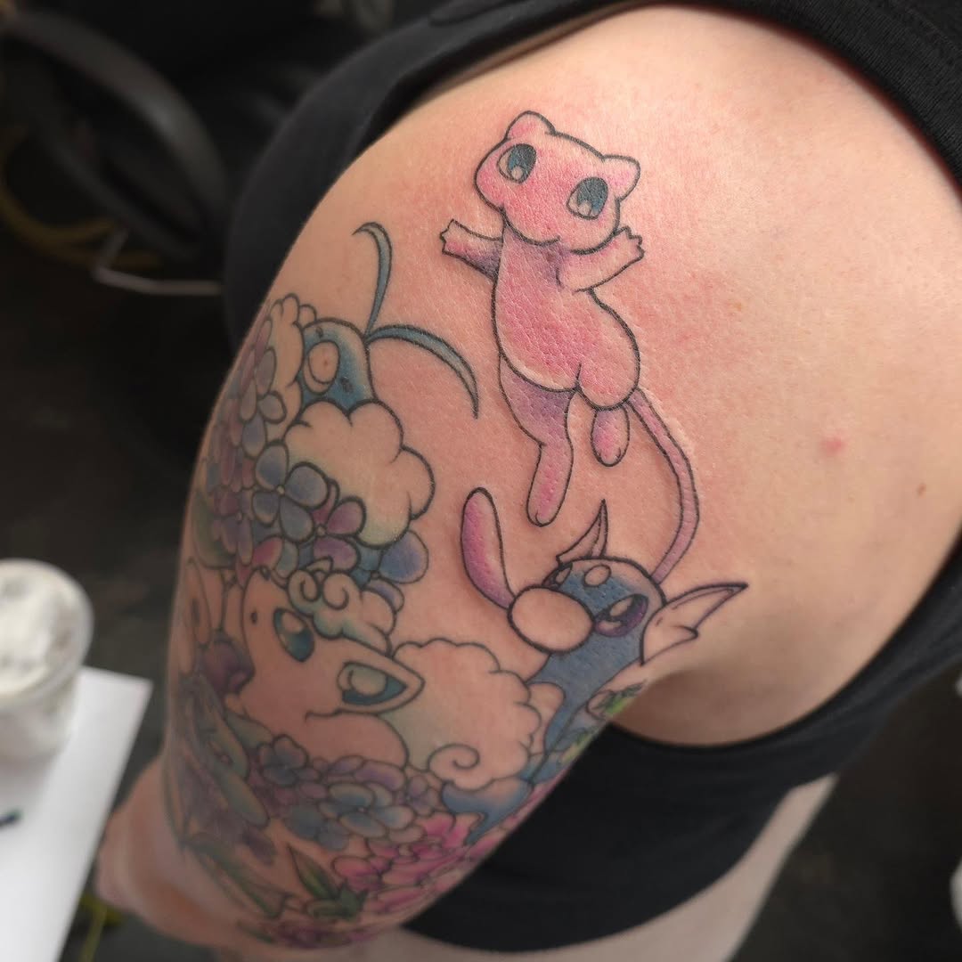 Tattoo by @littleshadowtattoos — new_school, anime