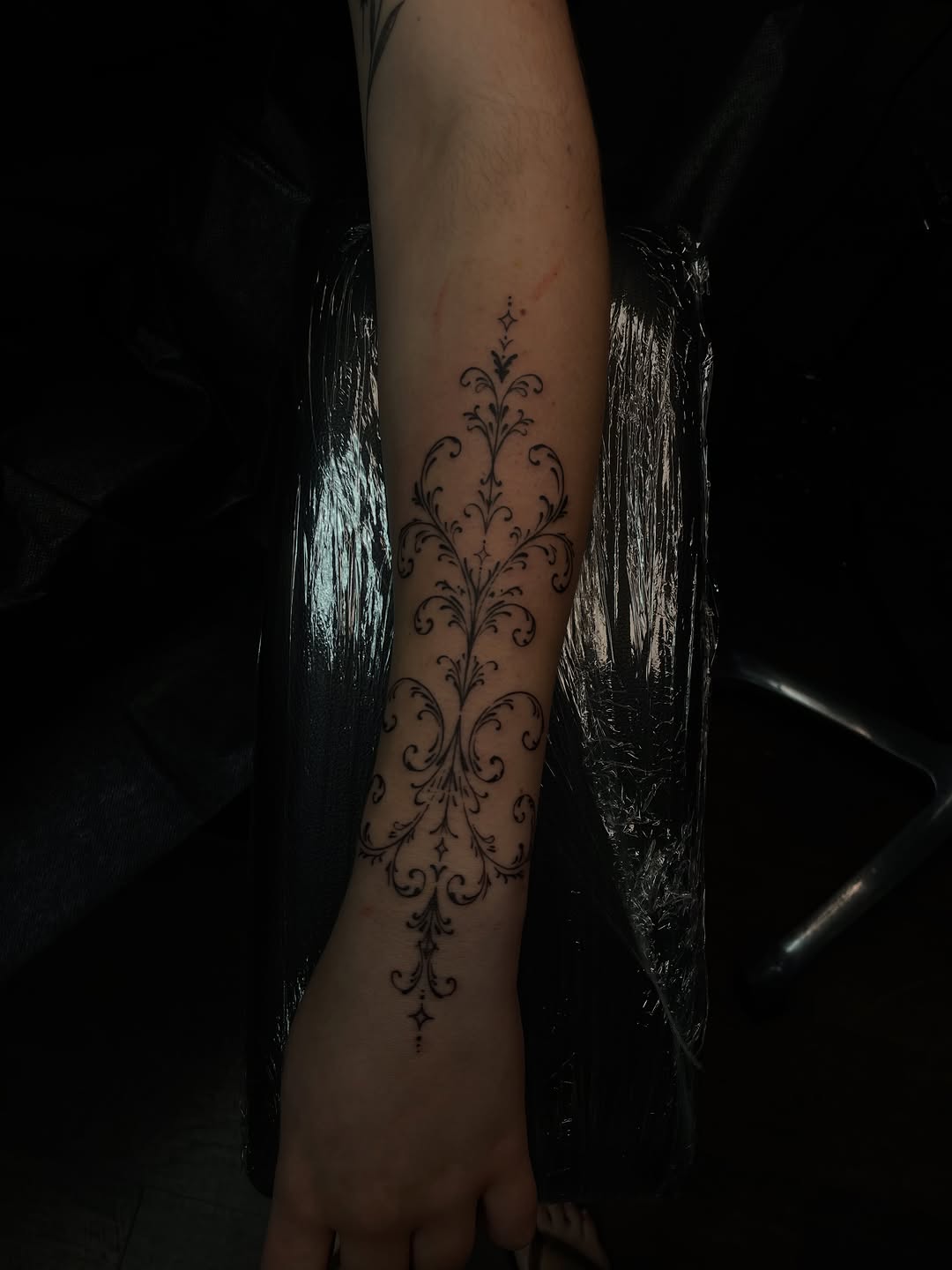 Tattoo by @_sinnertattoos โ fine_line, ornamental