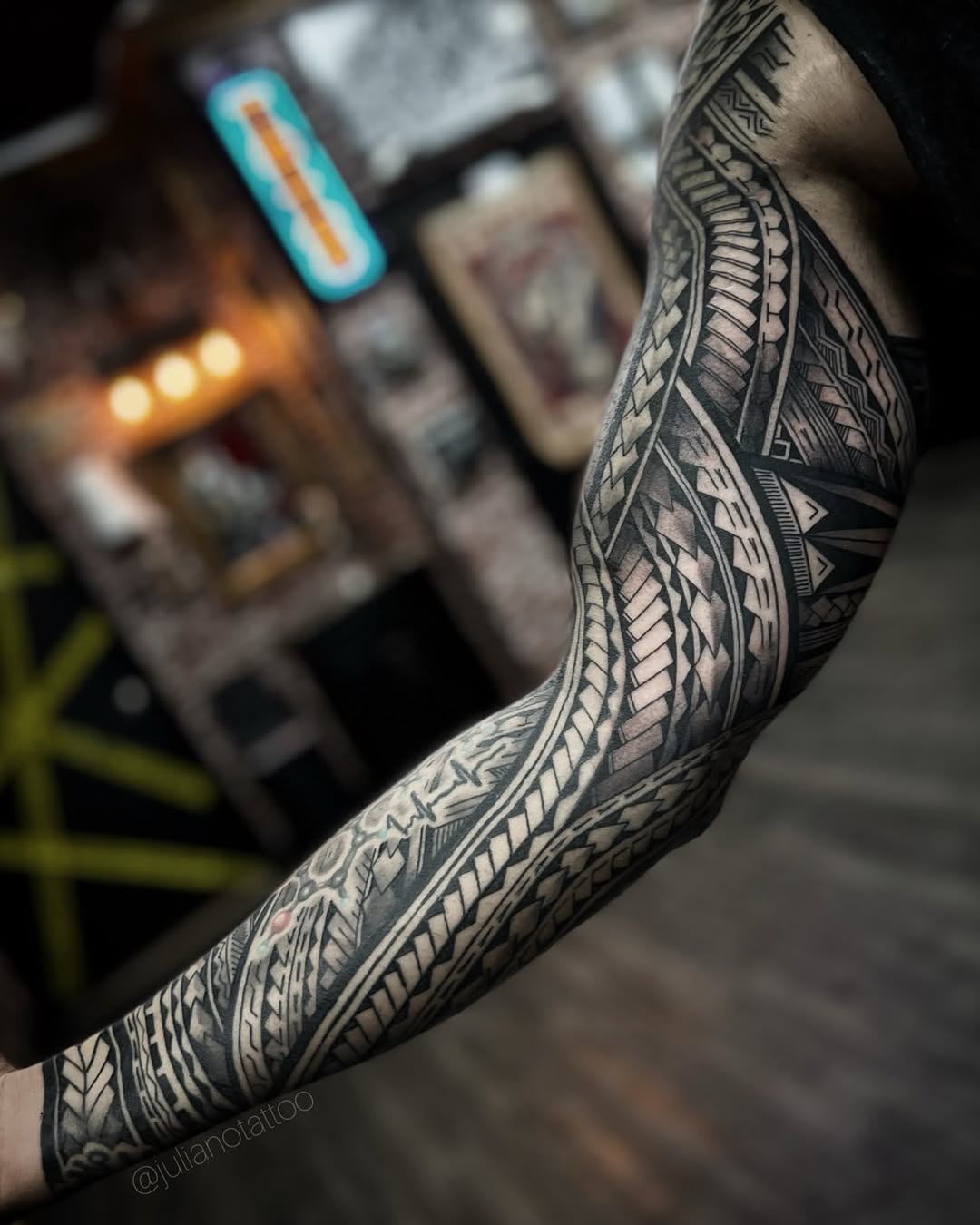 Tattoo by @julianotattoo β tribal, blackwork