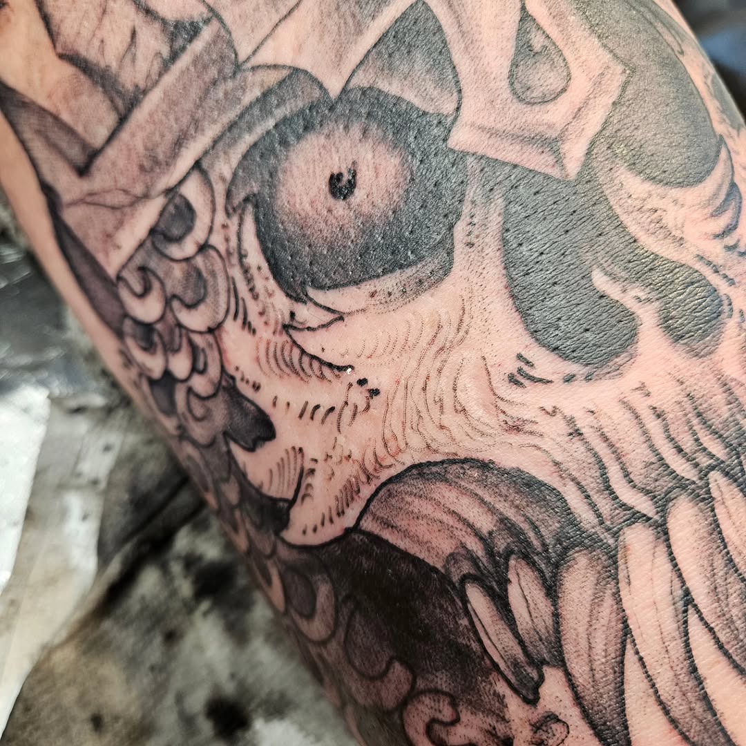 Tattoo by @jasonpellandtattoo — japanese_irezumi, black_and_grey