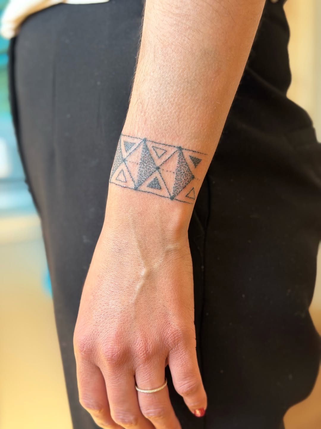 Tattoo by @rat.hearts โ geometric, dotwork