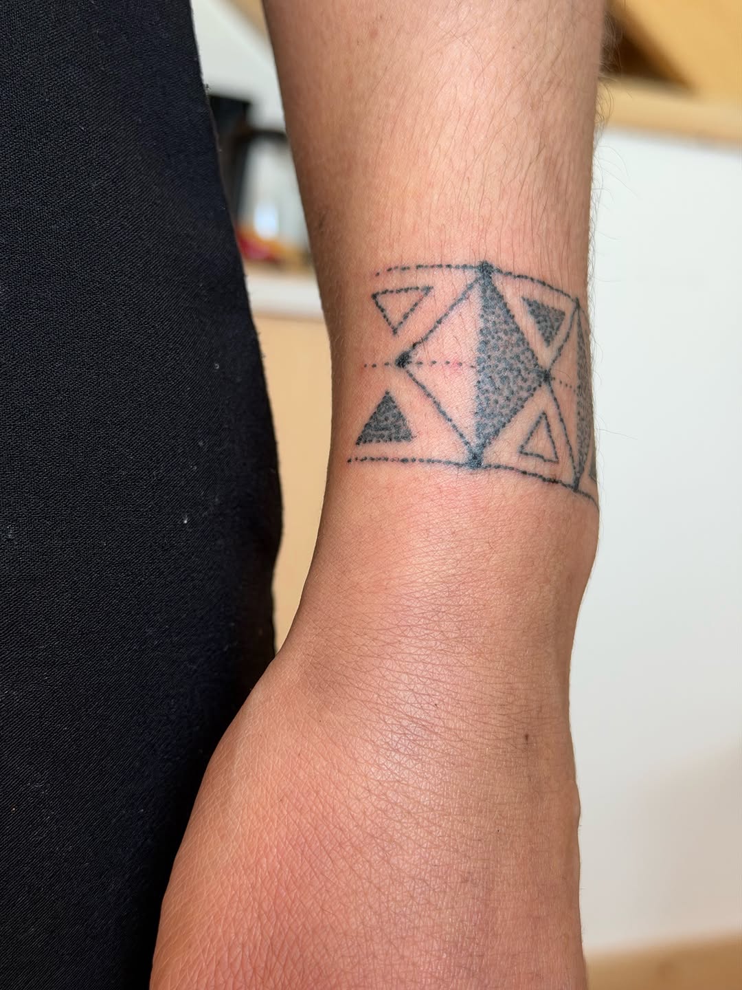 Tattoo by @rat.hearts โ geometric, dotwork