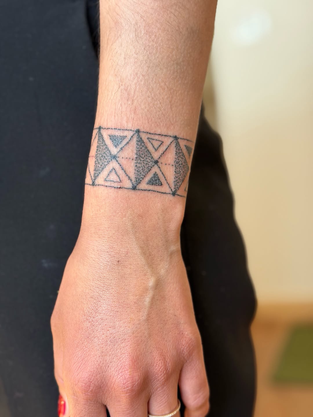 Tattoo by @rat.hearts โ geometric, dotwork