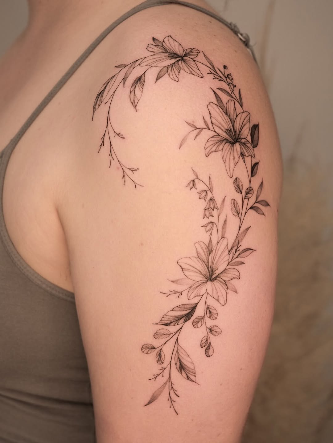 Tattoo by @ink.maude — fine_line, black_and_grey
