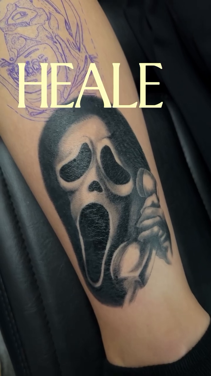Tattoo by @hellion.ink — realism, black_and_grey