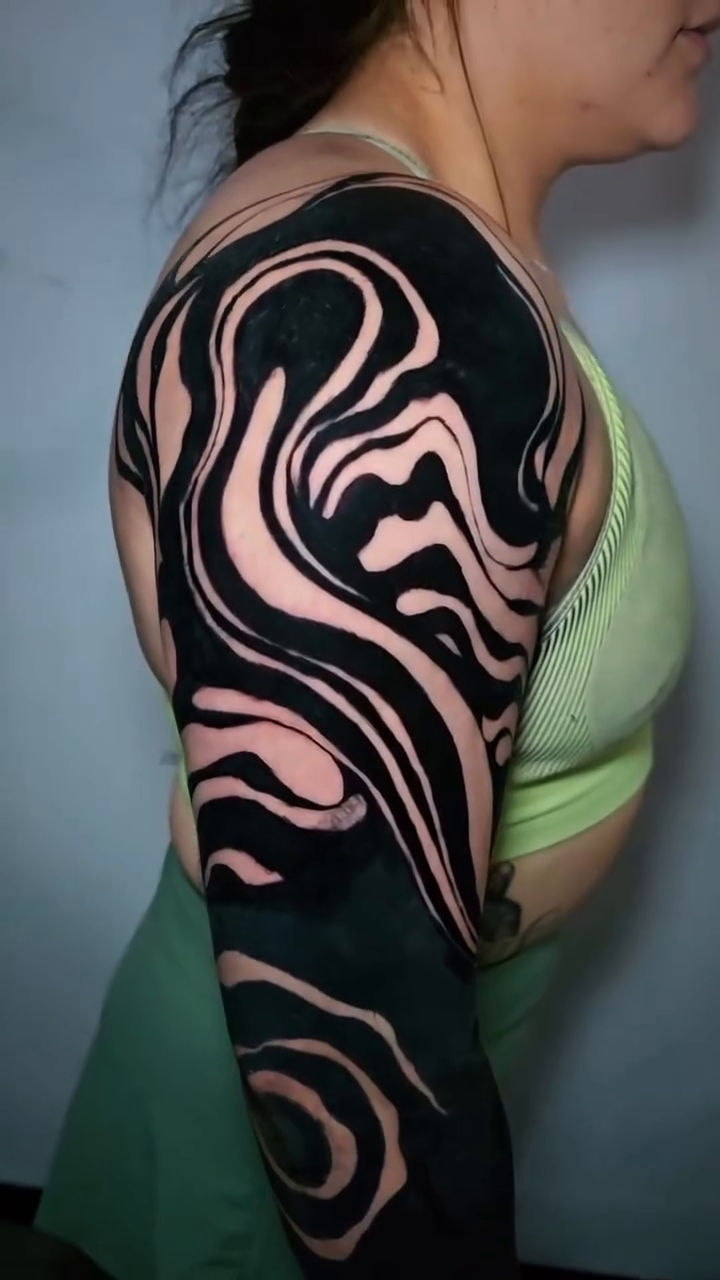 Tattoo by @sixx.ink_tt β blackwork, abstract