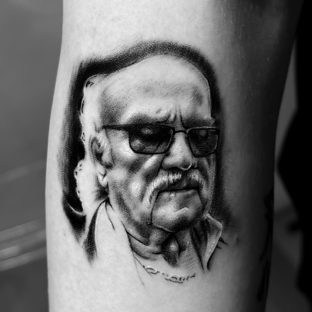 Tattoo by @alexmoska_tattoo — realism, black_and_grey