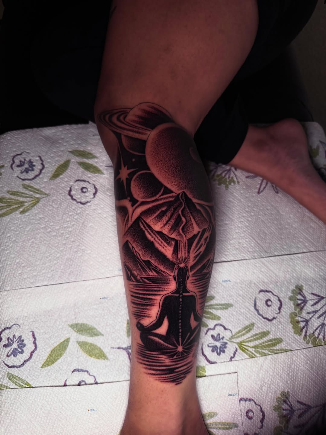 Tattoo by @dallasdiorio — black_and_grey, dotwork