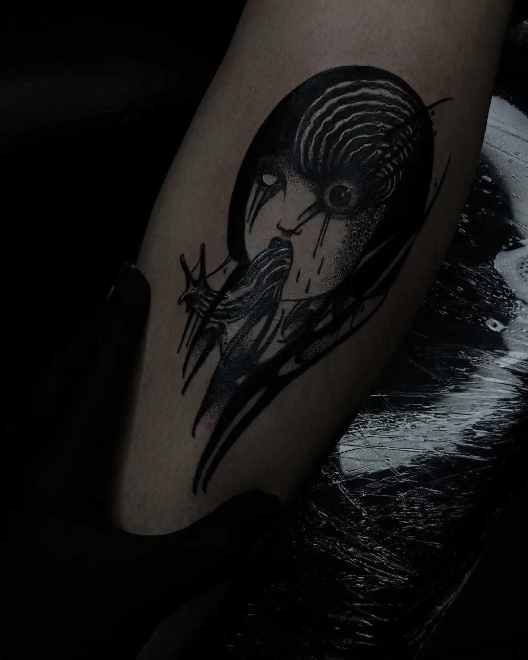 Tattoo by @anaink.ttt β blackwork, dark_realism
