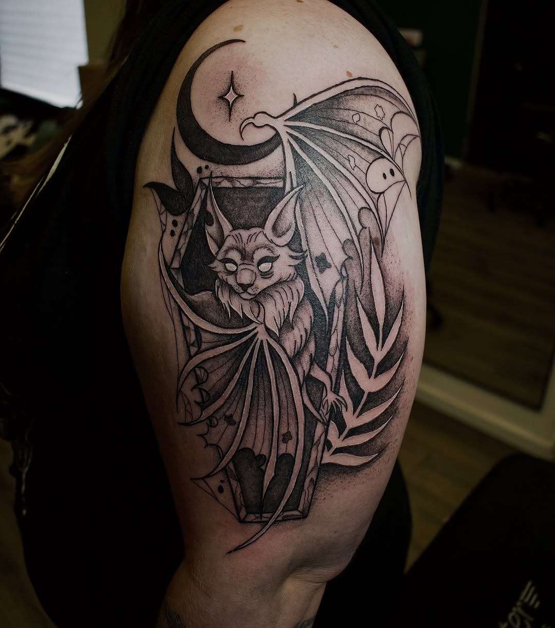 Tattoo by @needlemami β black_and_grey, illustrative