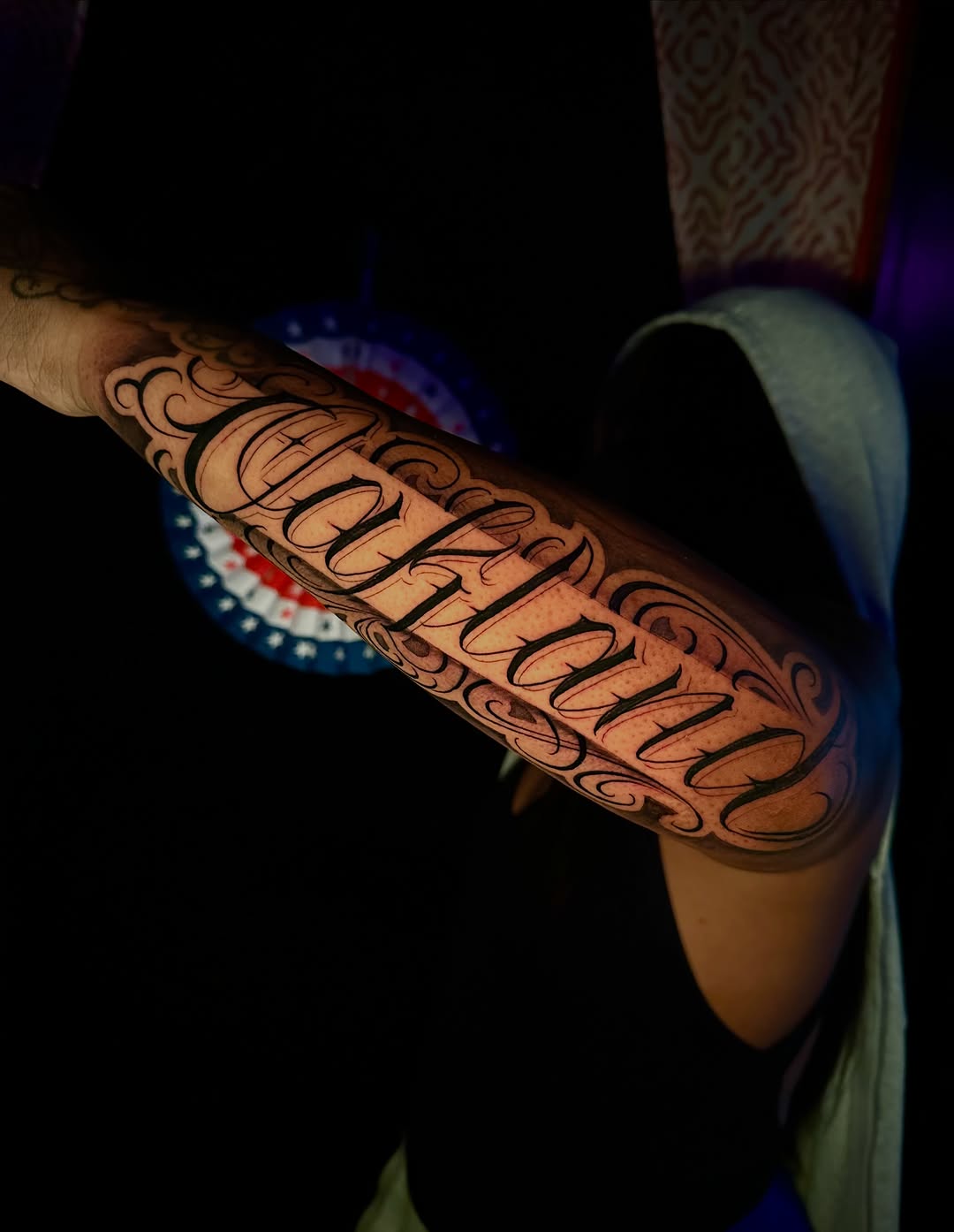 Tattoo by @godspeed.marsh — lettering_script, chicano
