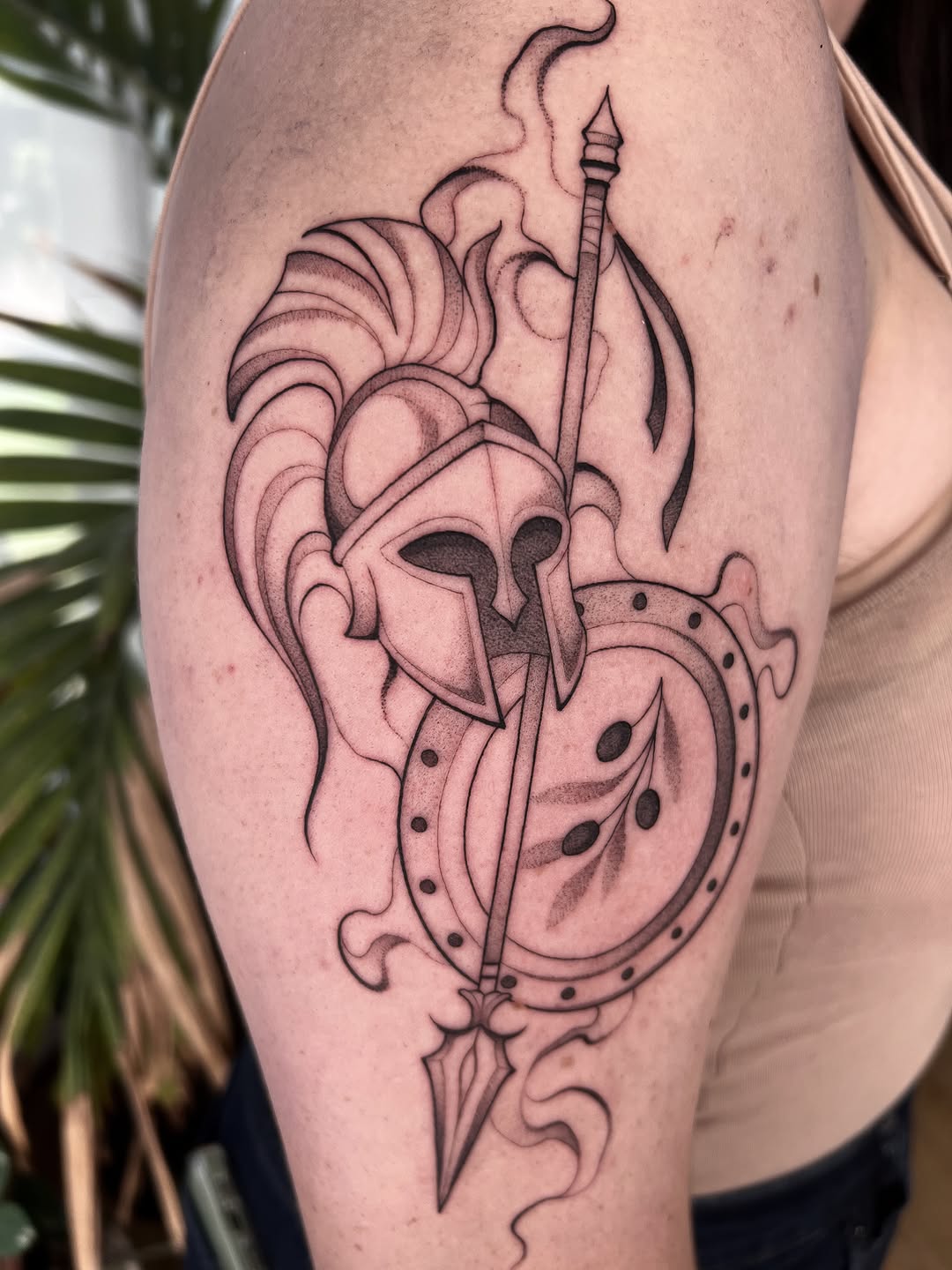 Tattoo by @sans.detour — black_and_grey, geometric