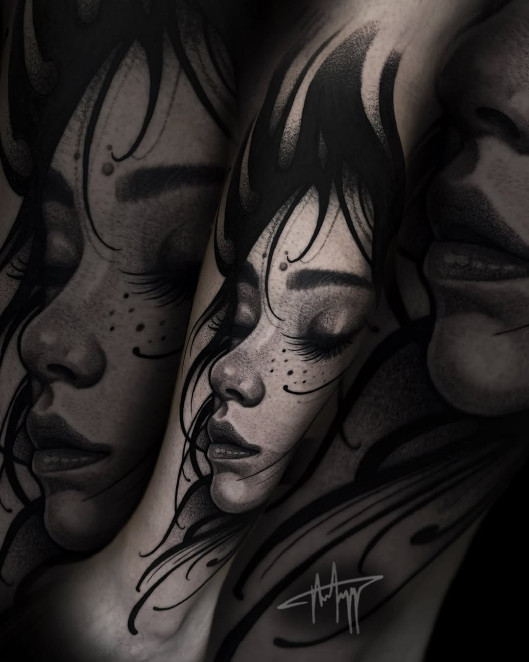 Tattoo by @the_alkomist — black_and_grey, realism